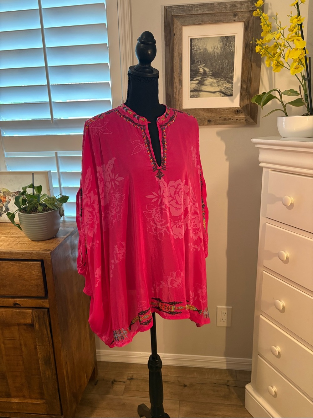 JOHNNY WAS NWT SASCHA PONCHO, L/XL
